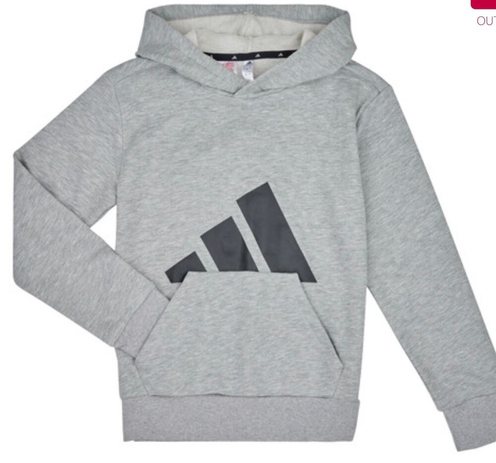 adidas Baby Boy Gray Fleece Hoodie Full Zip Sweatshirt Jacket (4T) with Pocket